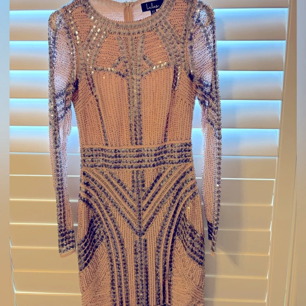 Lulus Pink & Silver Sparkle cocktail dress - Picture 4 of 7